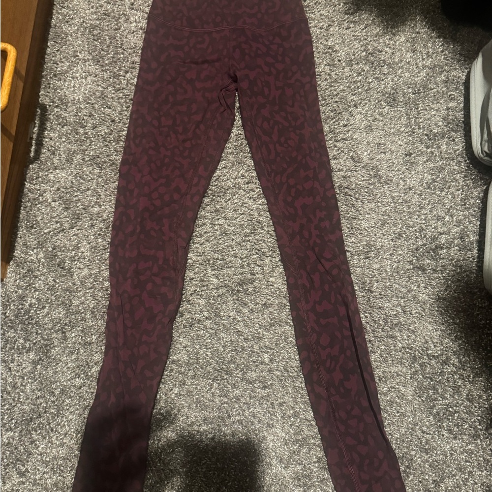 lululemon athletica Burgundy Cameo Align Leggings 28”